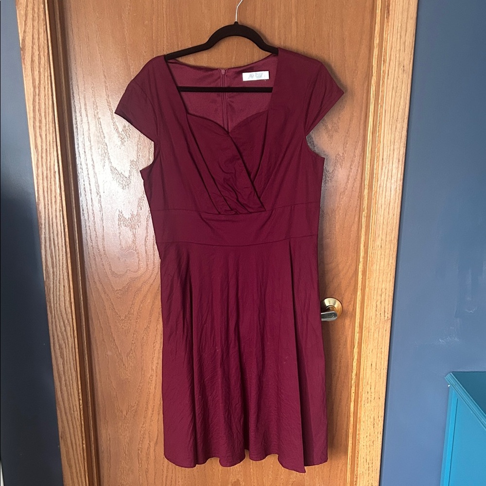 Elegant Burgundy Dress